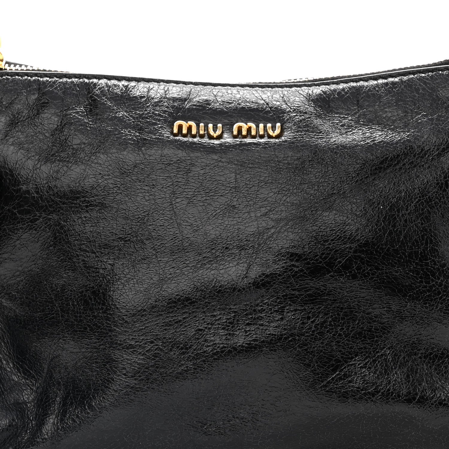 Miu Miu Vitello Lux Bow Bag Black 7 of 10