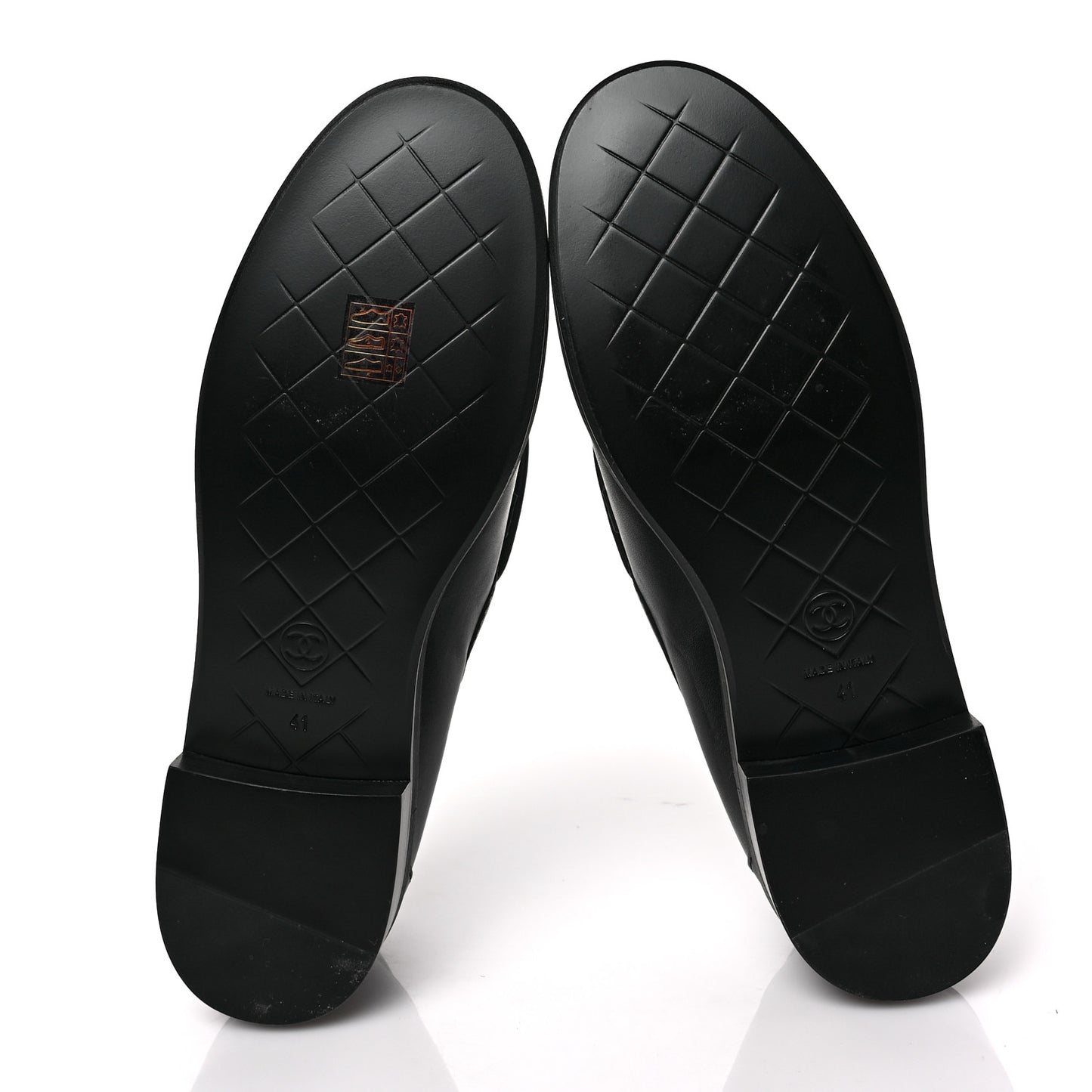 Lambskin Quilted CC Turnlock Loafers 41 Black