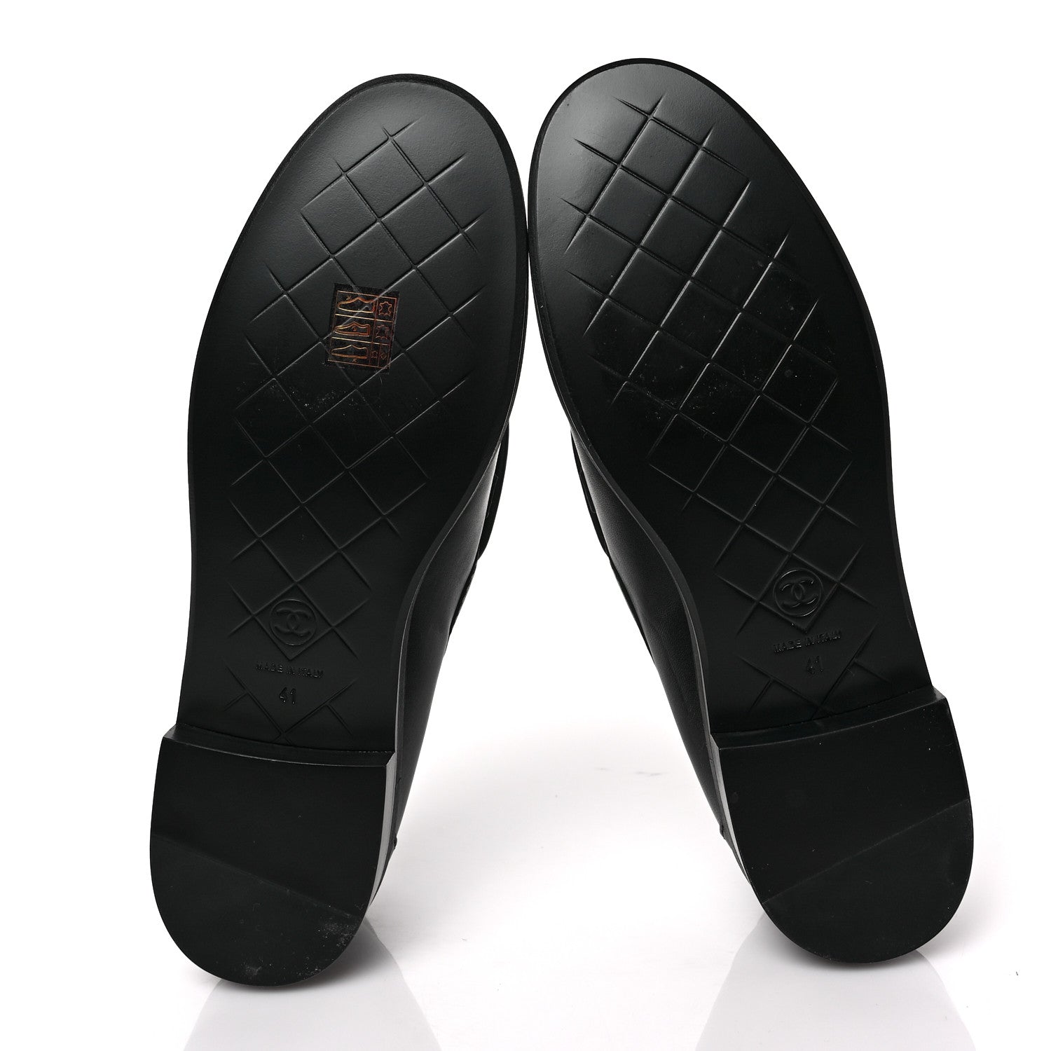 Chanel Lambskin Quilted CC Turnlock Loafers 41 Black 5 of 8