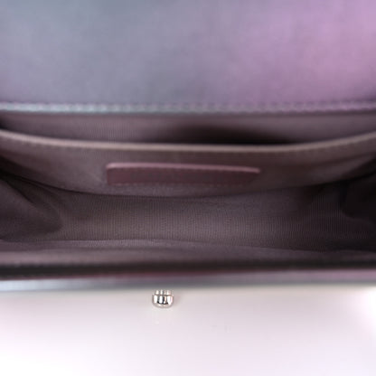 Chanel Iridescent Patent Calfskin PVC Quilted Small Boy Flap Light Purple 5 of 11