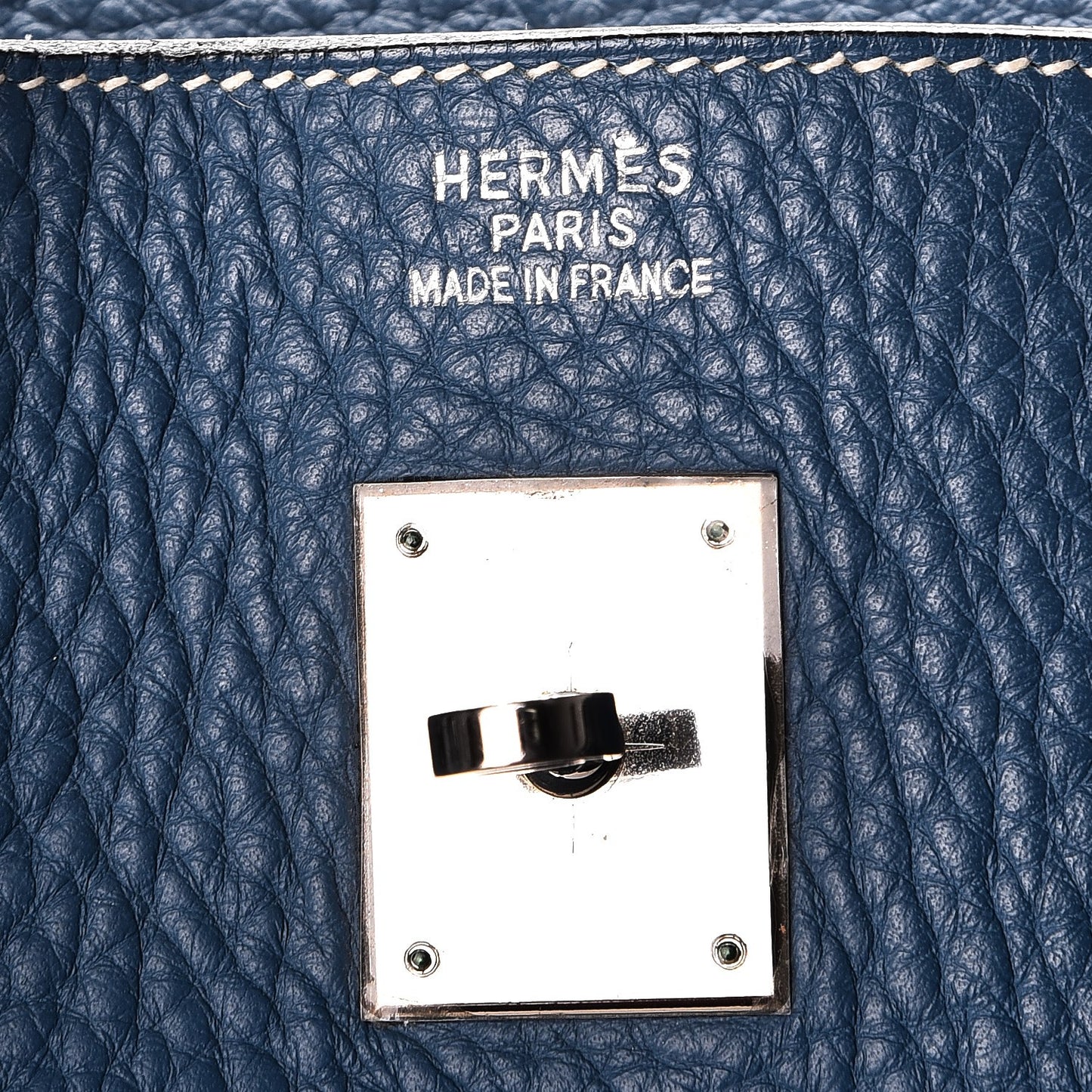 Taurillon Clemence Birkin 40 Bleu Thalassa