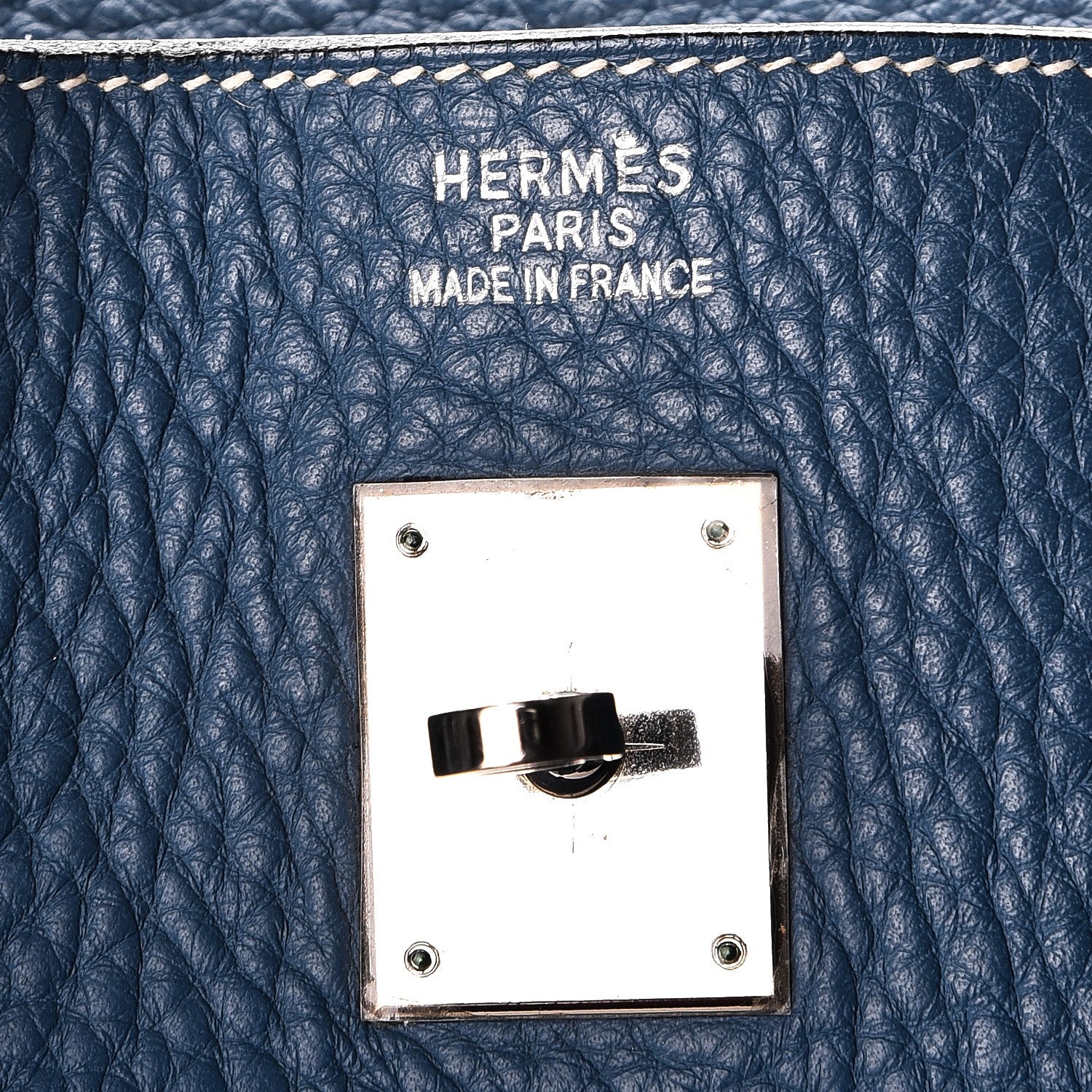 Hermes Taurillon Clemence Birkin 40 Bleu Thalassa 16 of 31