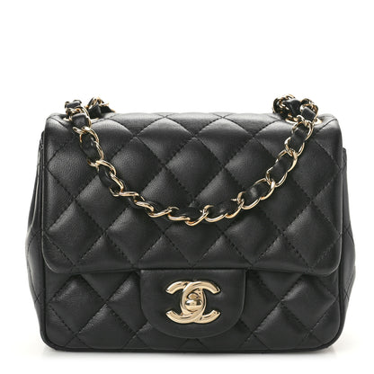 Chanel Lambskin Quilted Mini Square Flap Black 1 of 10