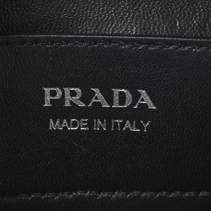 Prada City Calfskin Braided Medium Double Bag Black 6 of 9