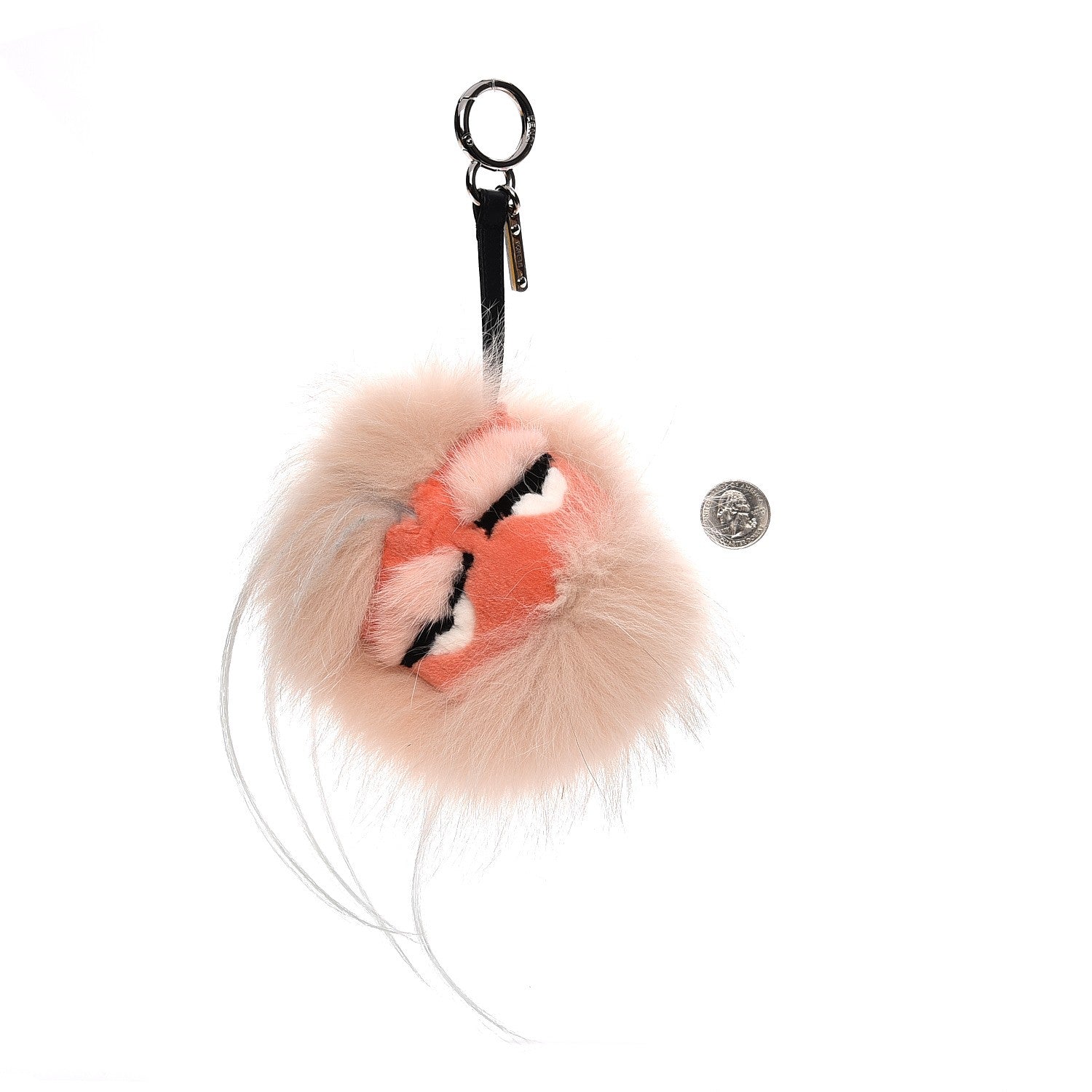 Fendi Fox Rabbit Goat Mink Fur Vitello Flamingo Furbet Monster Bag Bug Charm Light Pink 2 of 6