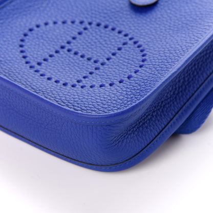 Hermes Taurillon Clemence Evelyne TPM Bleu Electrique 9 of 9