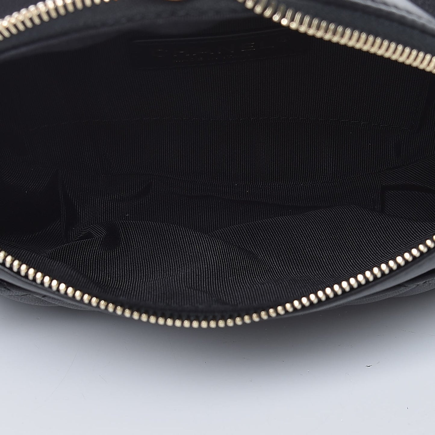 Lambskin Quilted Waist Bag Fanny Pack Black