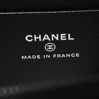 Chanel Lambskin Quilted Small Top Handle Vanity Case With Chain So Black 7 of 13