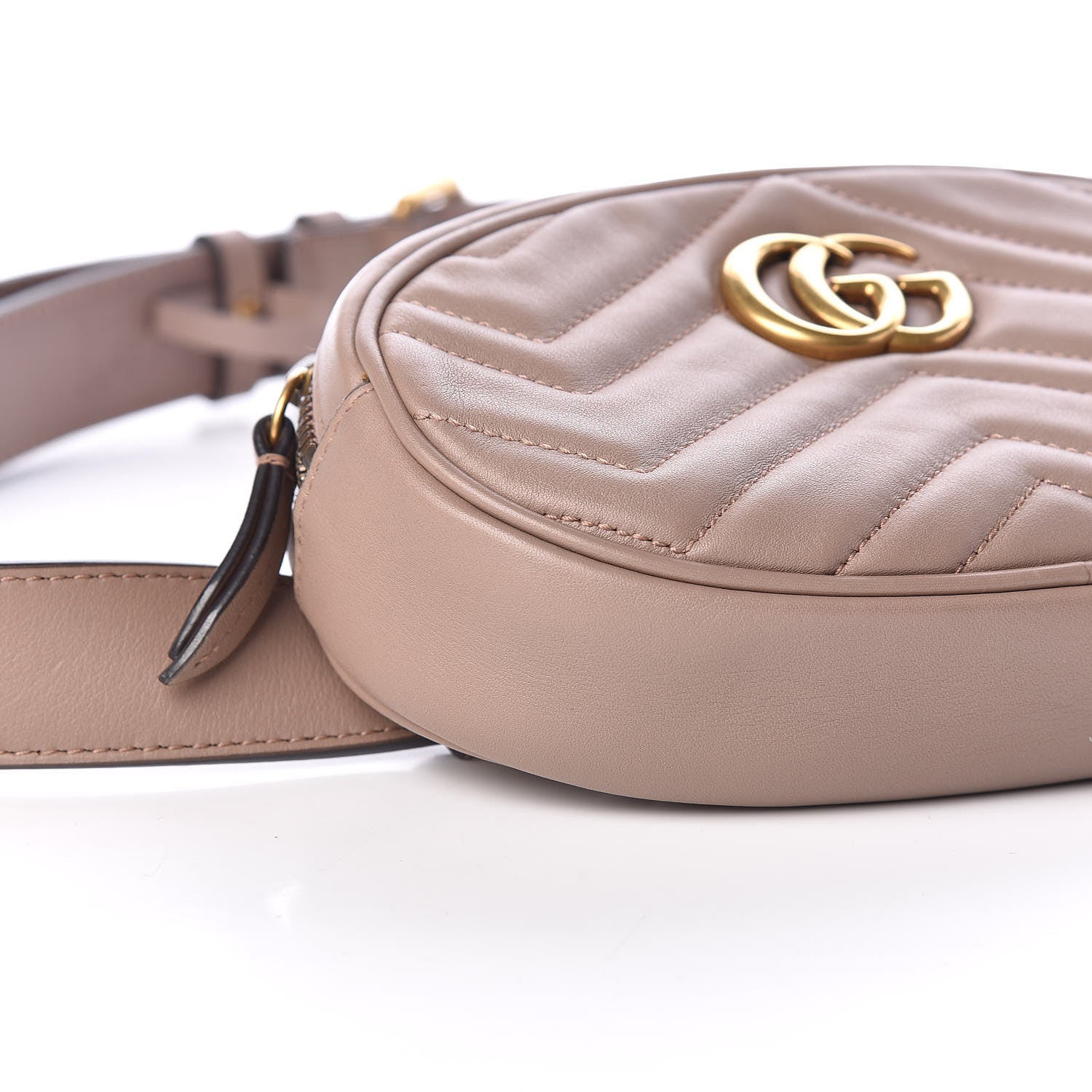 Gucci Calfskin Matelasse GG Marmont Belt Bag 105 42 Porcelain Rose 5 of 9