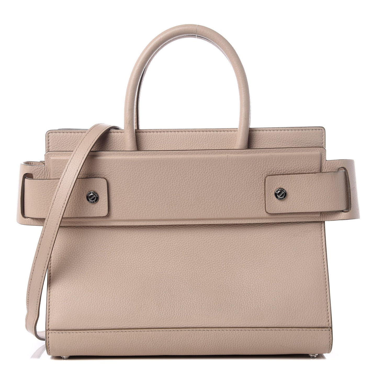 Grained Calfskin Small Horizon Satchel Nude Pink