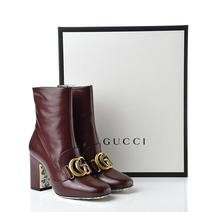 Gucci Malaga Kid GG Victoire 95mm Ankle Boots 35.5 Vintage Bordeaux 10 of 10