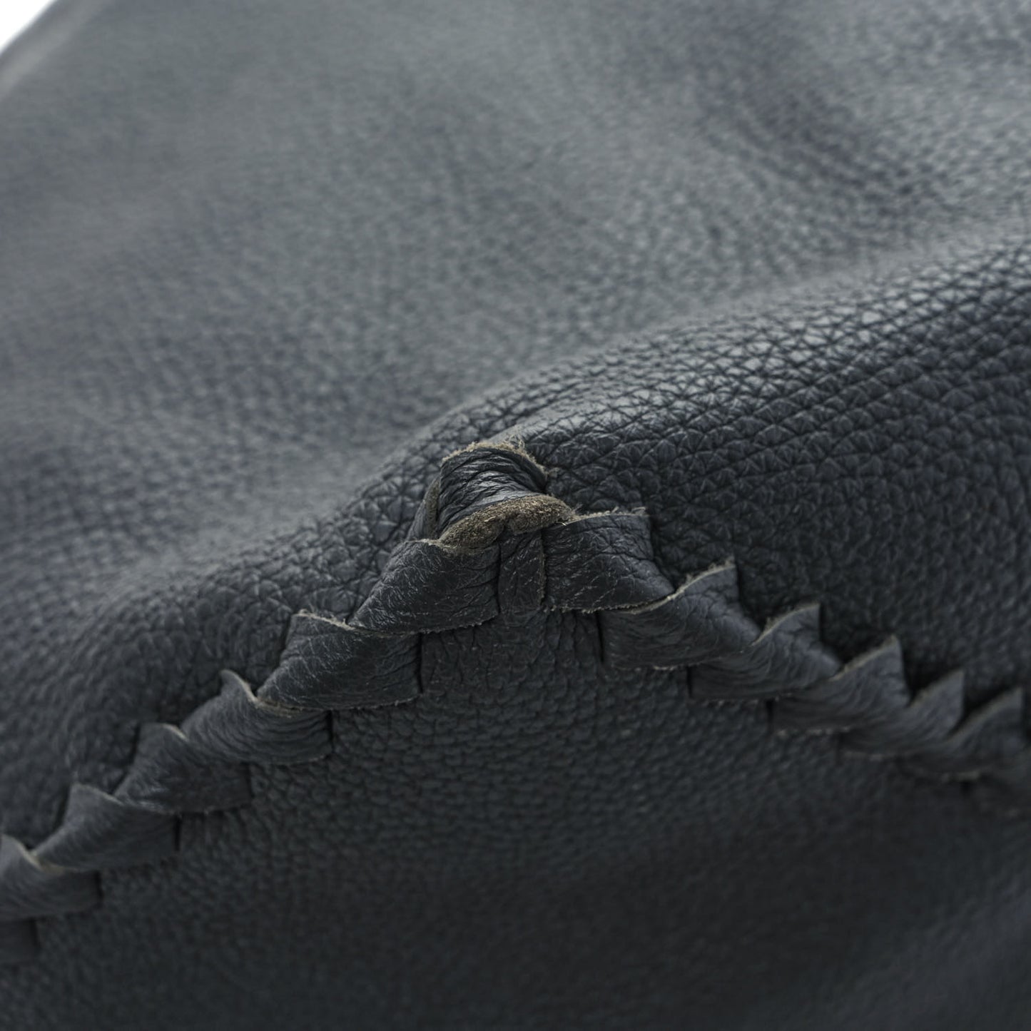 Washed Cervo Deerskin Shoulder Bag New Light Grey