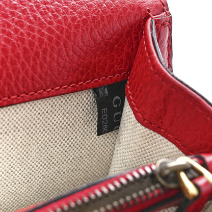 Gucci Dollar Calfskin Swarovski Crystal Small Dionysus Shoulder Bag Hibiscus Red 8 of 13