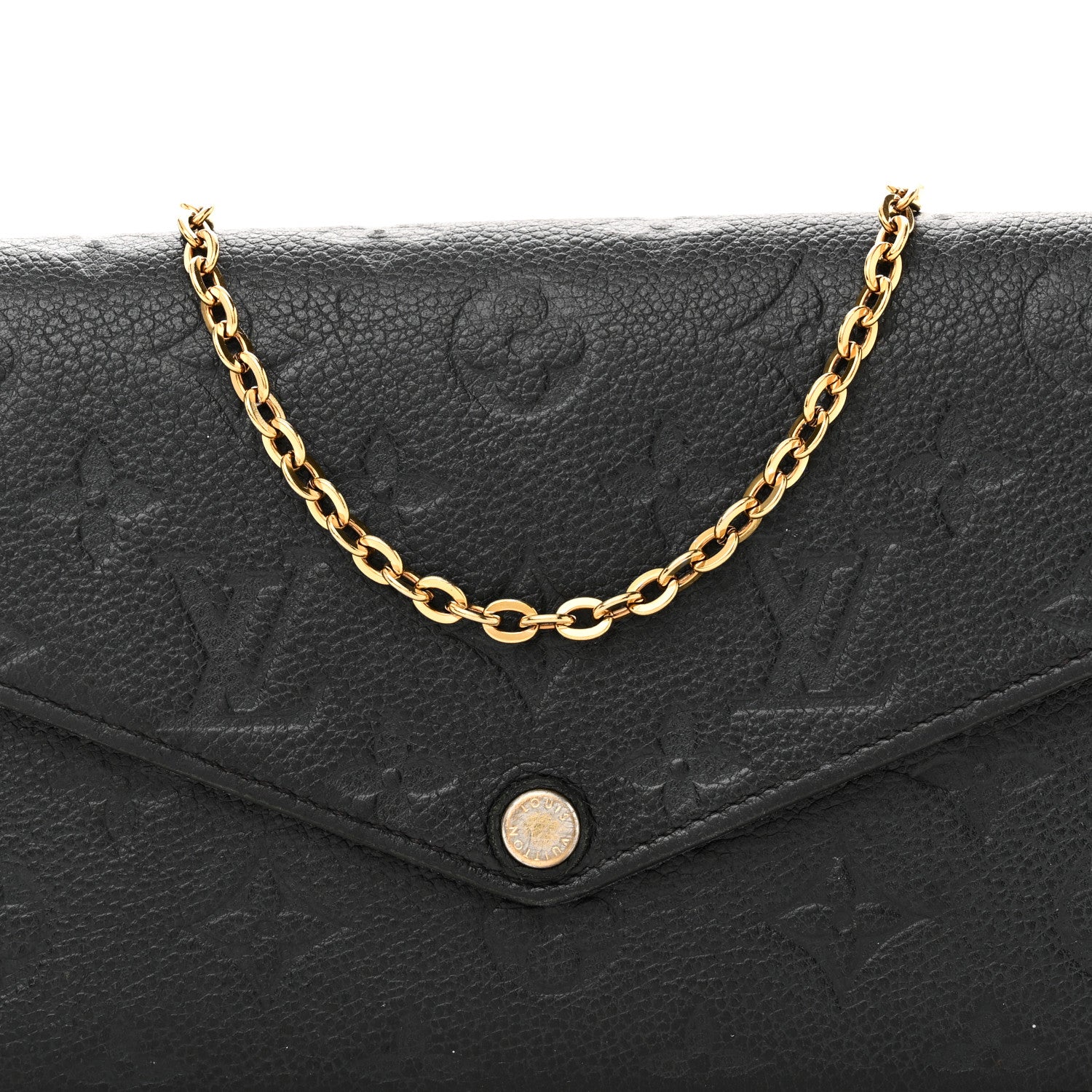 Louis Vuitton Empreinte Pochette Felicie Chain Wallet Black 7 of 9