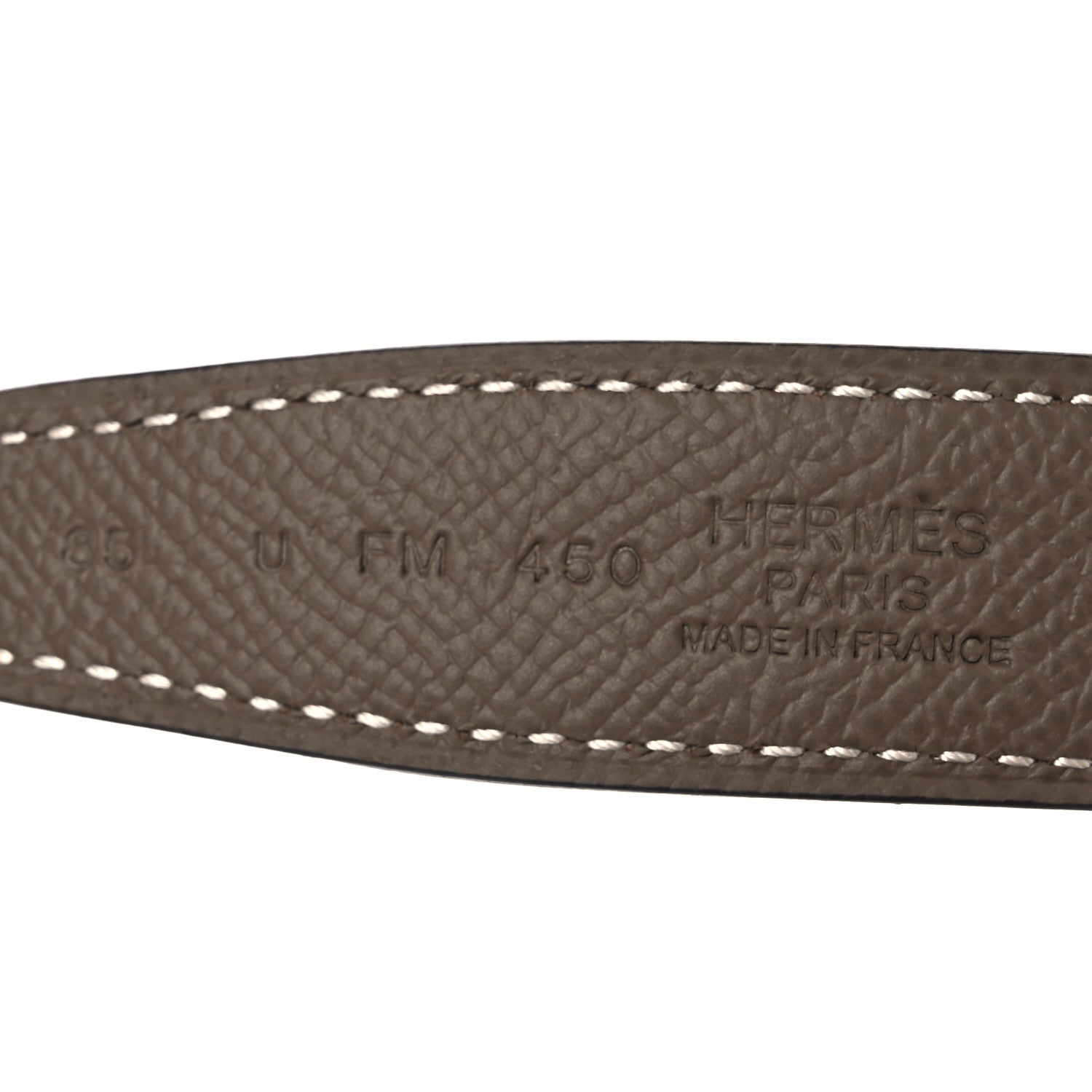 Hermes Swift Epsom 24mm H Torsade Belt 85 34 Etoupe Gold 5 of 6
