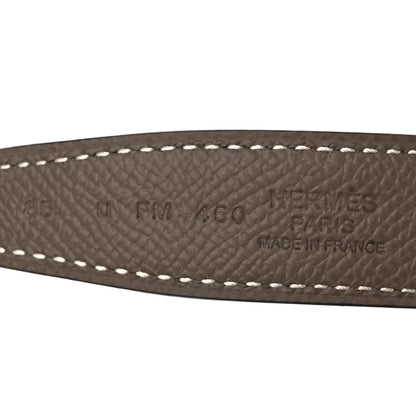 Hermes Swift Epsom 24mm H Torsade Belt 85 34 Etoupe Gold 5 of 6