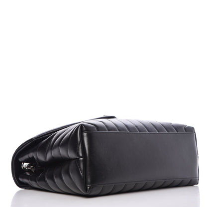 Saint Laurent Calfskin Y Quilted Monogram Medium Loulou Chain Satchel Black 4 of 8