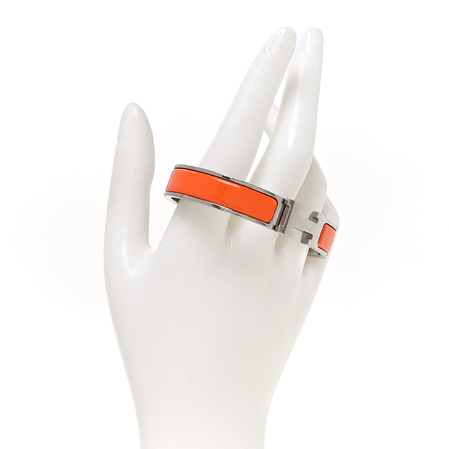 Enamel Narrow Clic Clac H Bracelet GM Orange