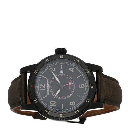 Burberry Stainless Steel Fabric 42mm GMT Utilitarian Quartz Watch Black BU7855 2 of 5