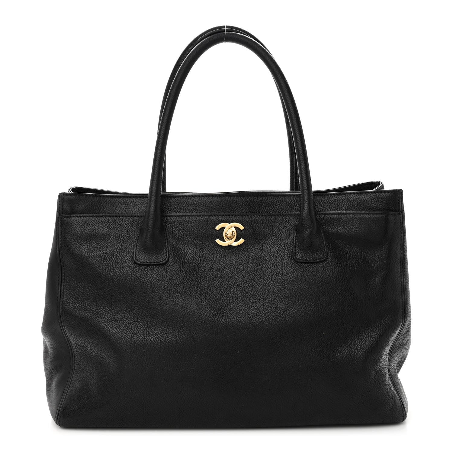 Chanel Calfskin Cerf Executive Shopper Tote Black 1 of 11