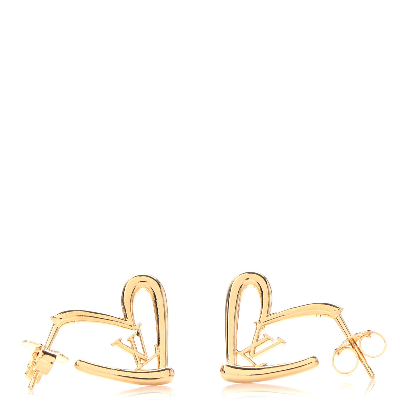 Metal Fall In Love Hoop Earrings PM Gold
