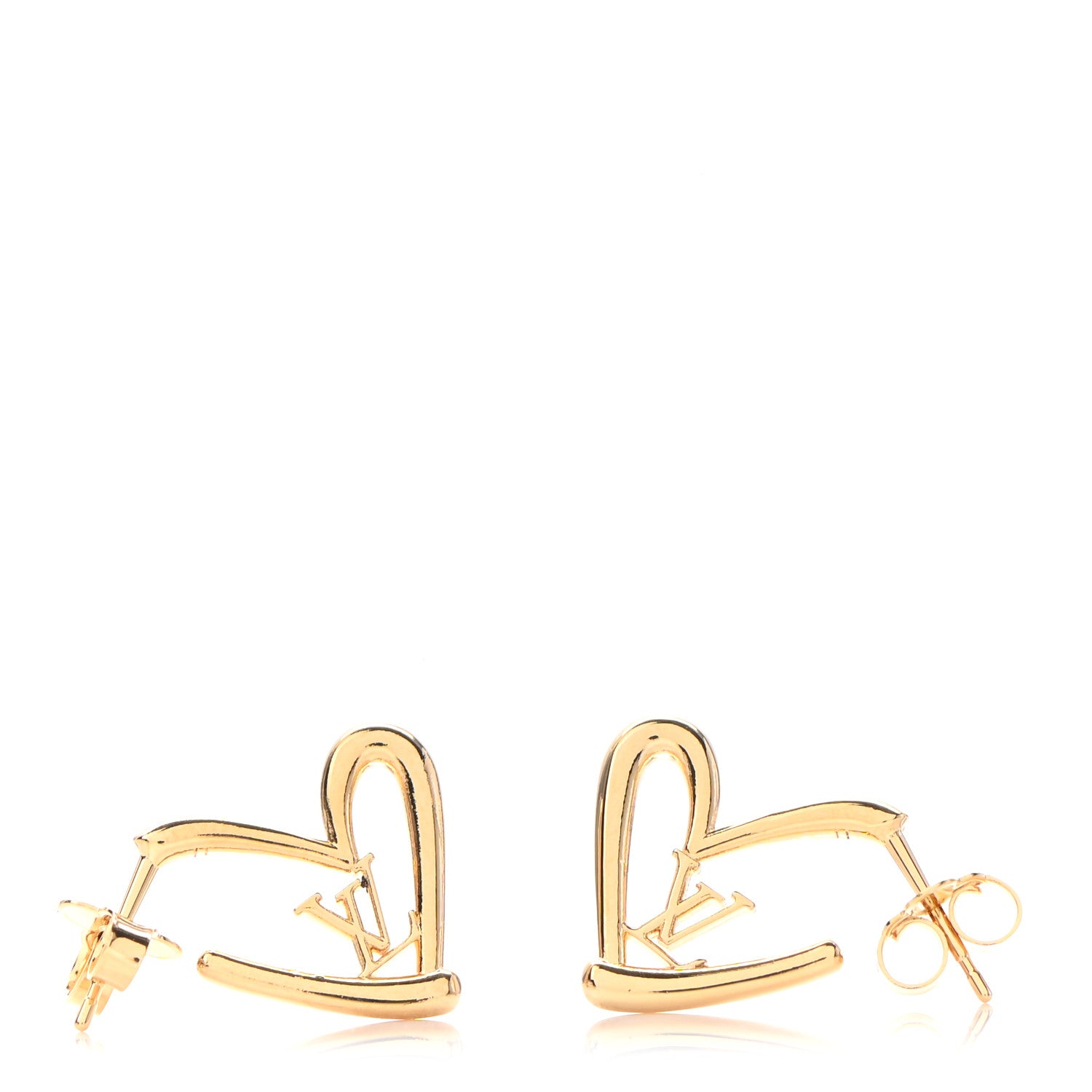 Louis Vuitton Metal Fall In Love Hoop Earrings PM Gold 1 of 5