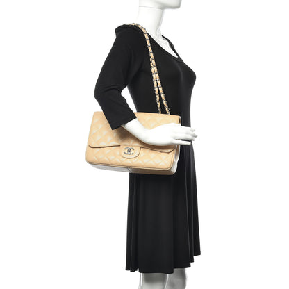 Chanel Caviar Quilted Jumbo Single Flap Beige Clair 2 of 12