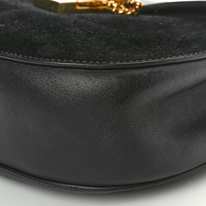 Chloe Suede Smooth Calfskin Drew Shoulder Bag Black 10 of 10