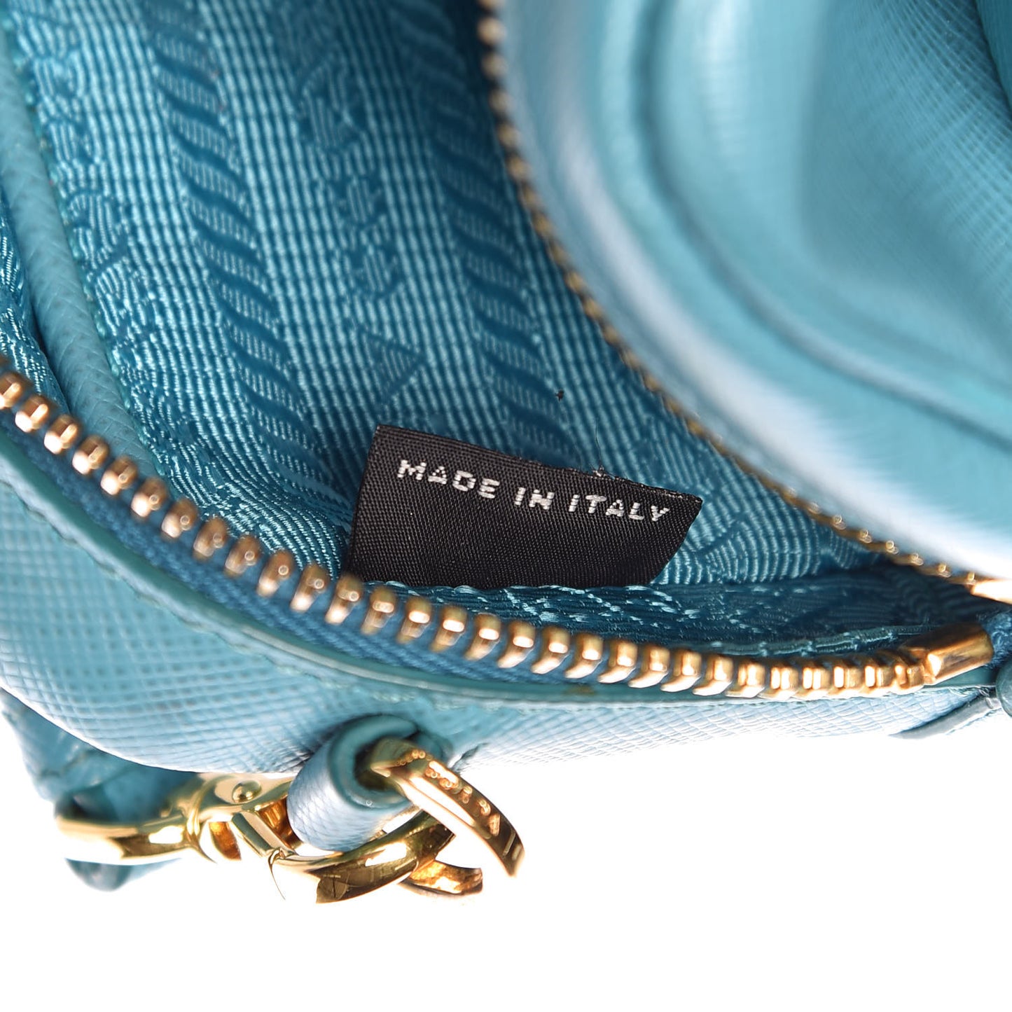Saffiano Fiocco Bow Camera Crossbody Bag Turchese