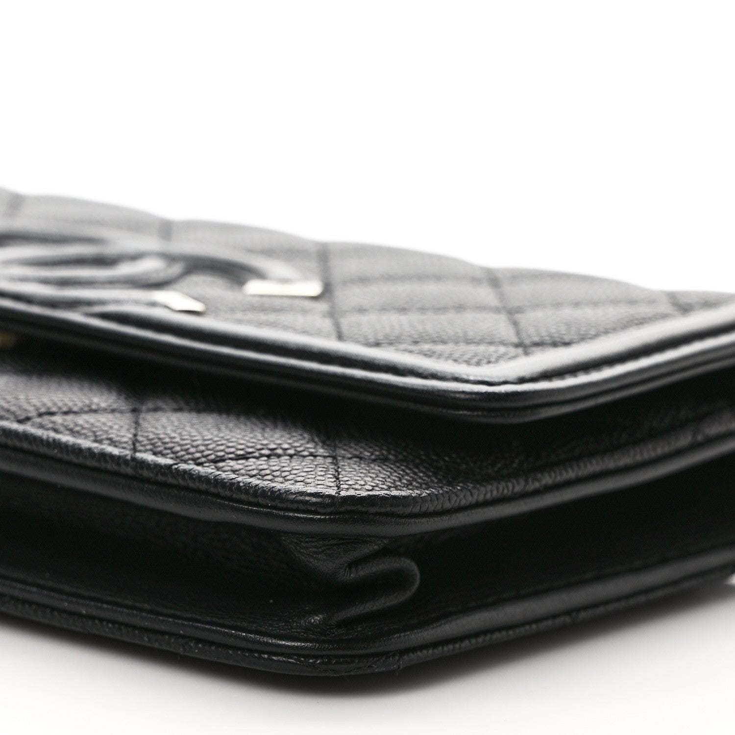 Chanel Caviar Quilted CC Filigree Wallet On Chain WOC Black 9 of 9