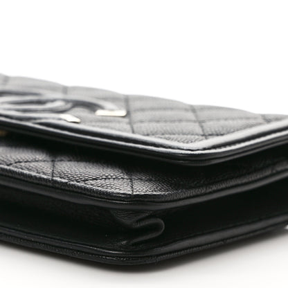 Chanel Caviar Quilted CC Filigree Wallet On Chain WOC Black 9 of 9
