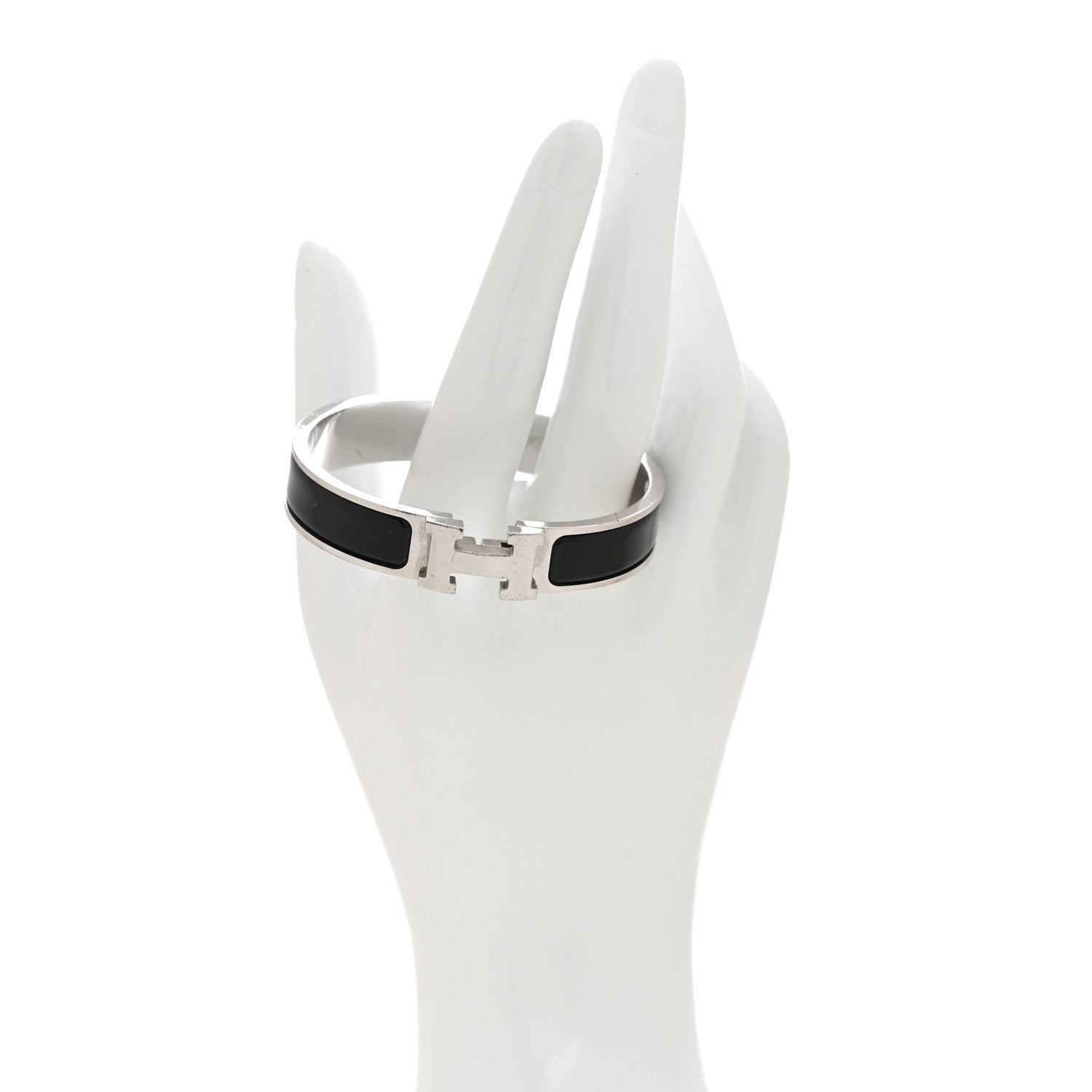 Hermes Enamel Narrow Clic Clac H Bracelet PM Black 2 of 5