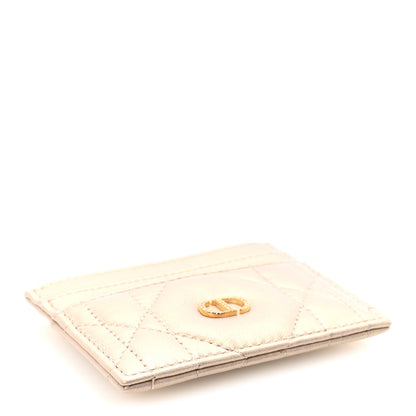 Christian Dior Lambskin Cannage Caro Freesia Card Holder Bronze Rose 4 of 8