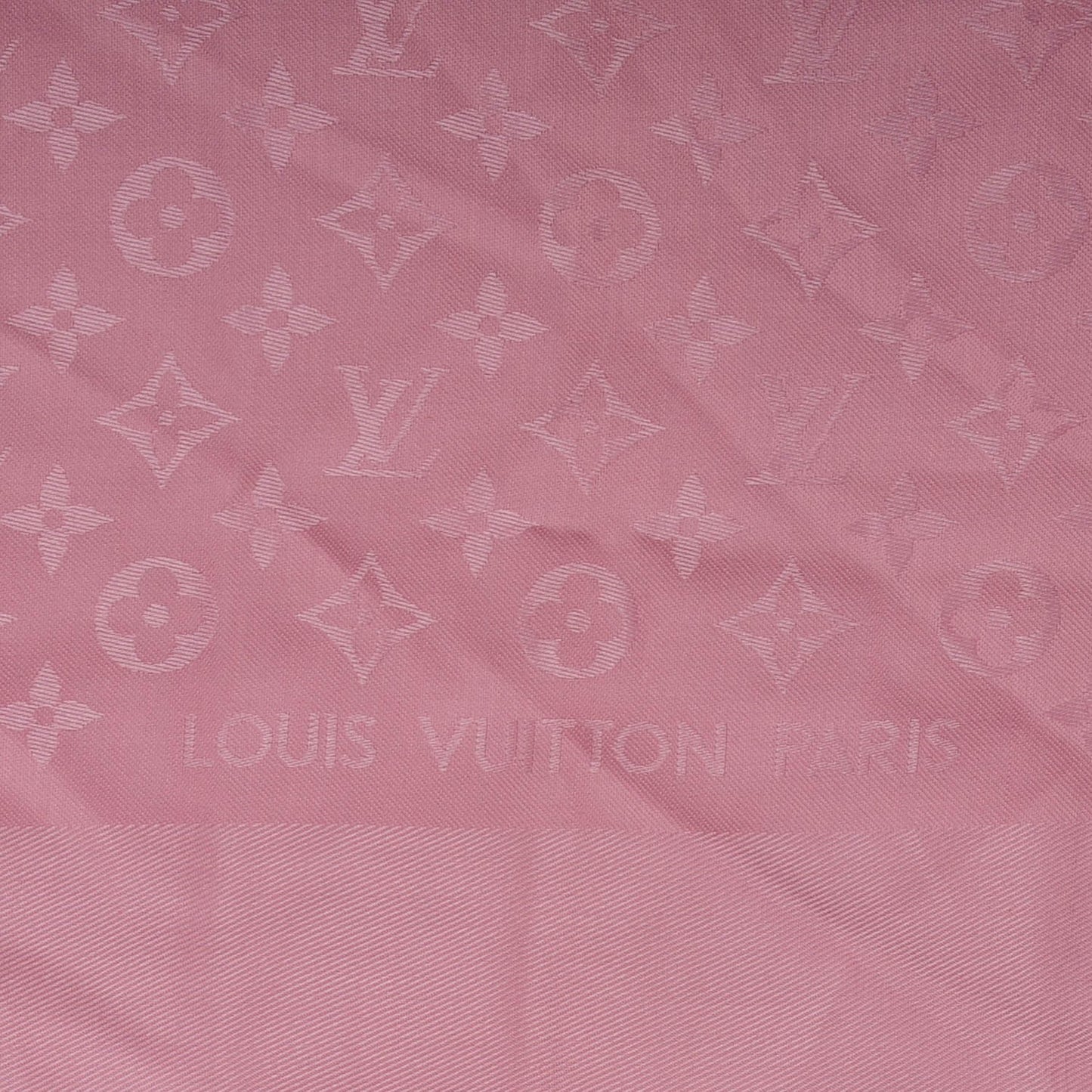 Silk Wool Monogram Shawl Pink