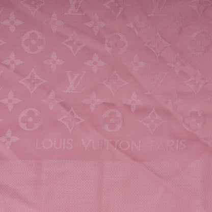 Louis Vuitton Silk Wool Monogram Shawl Pink 7 of 10
