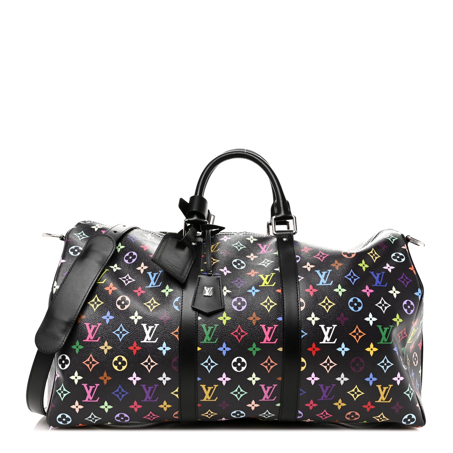 LV X TM Monogram Multicolor Keepall Bandouliere 50 Black