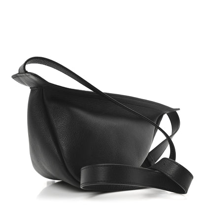 The Row Grained Calfskin Small Slouchy Banana Bag Black 3 of 9