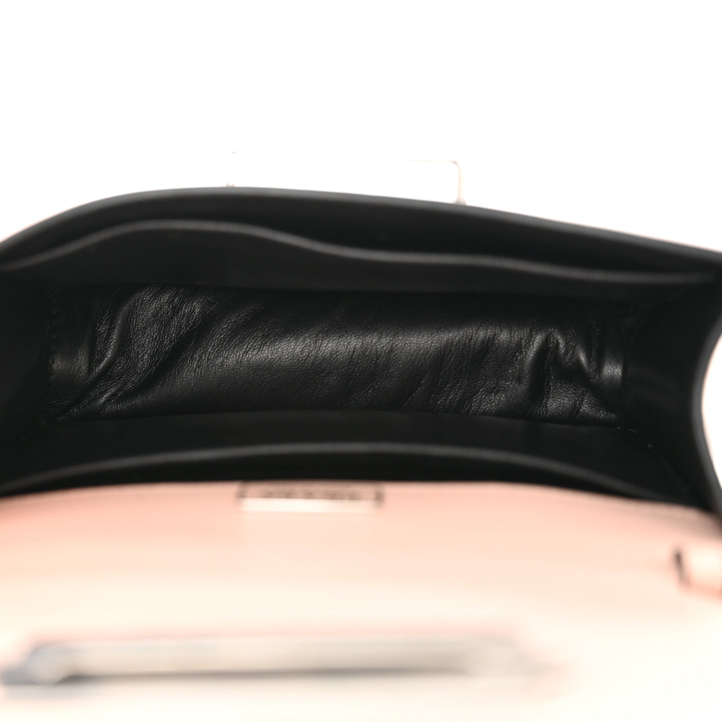 Spazzolato Soft Calf Cahier Chain Wristlet Clutch Pesca