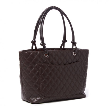 Chanel Calfskin Quilted Large Cambon Tote Brown 2 of 8