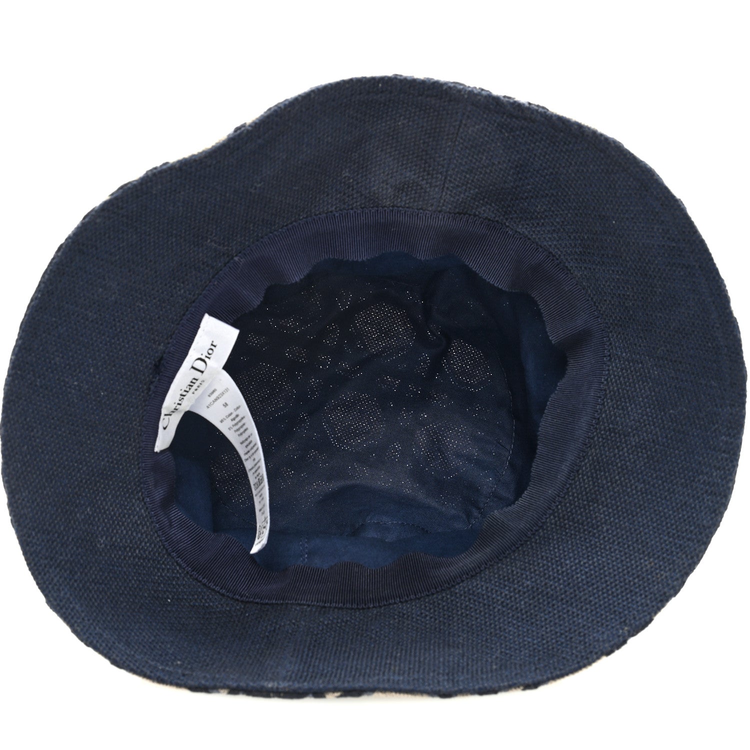Christian Dior Macrocannage Small Brim D-Bobby Bucket Hat 58 Blue 6 of 7