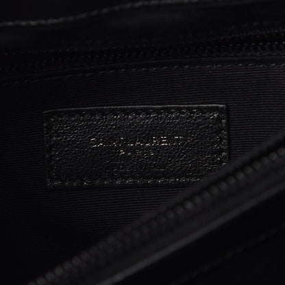 Saint Laurent Calfskin Y Quilted Monogram Medium Loulou Chain Satchel Black 8 of 9