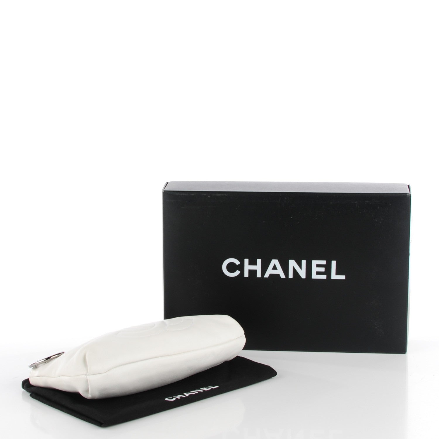 Chanel Lambskin Soft and Chain Pochette White 5 of 16