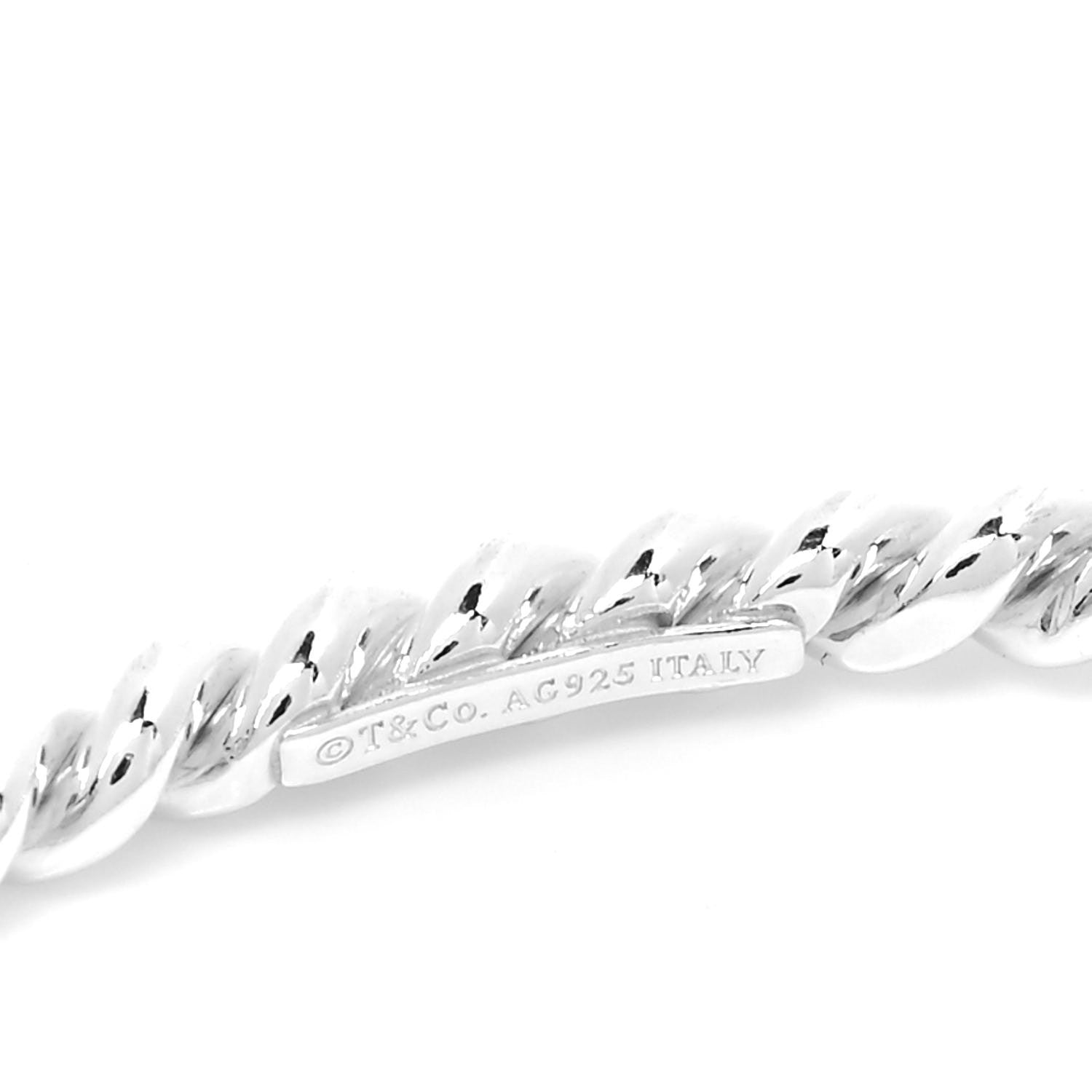 Tiffany Sterling Silver Twist Rope Bangle Bracelet 4 of 4