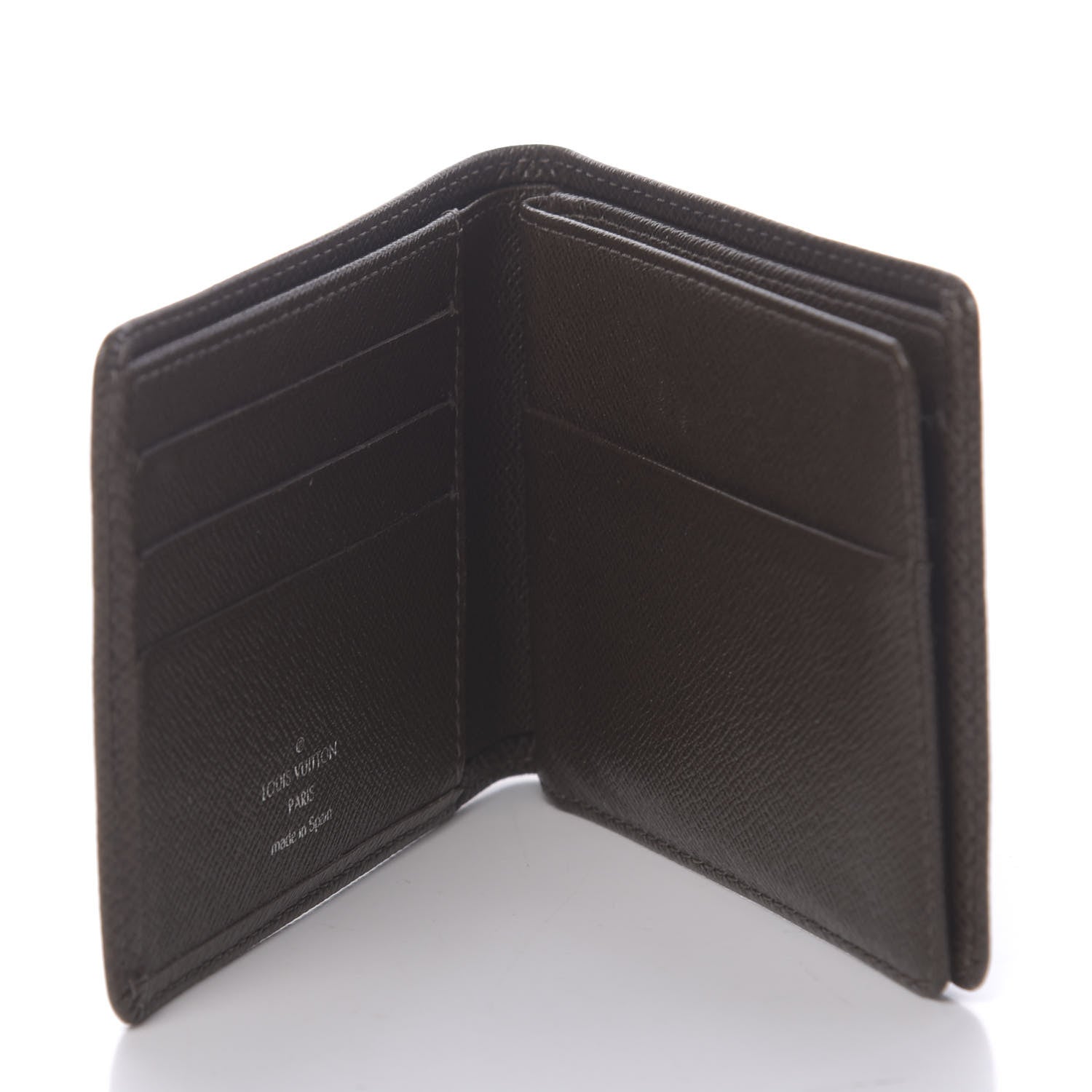 Louis Vuitton Taiga Mens Billfold Wallet 3 Flaps Grizzli 5 of 6