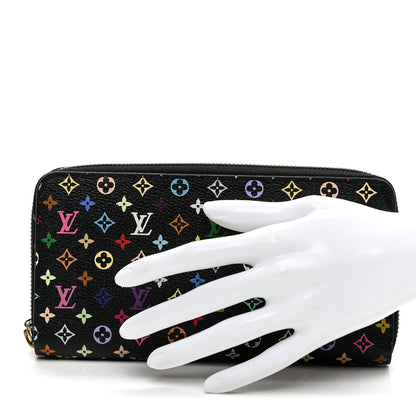 Louis Vuitton Monogram Multicolor Zippy Wallet Black Grenade 2 of 7