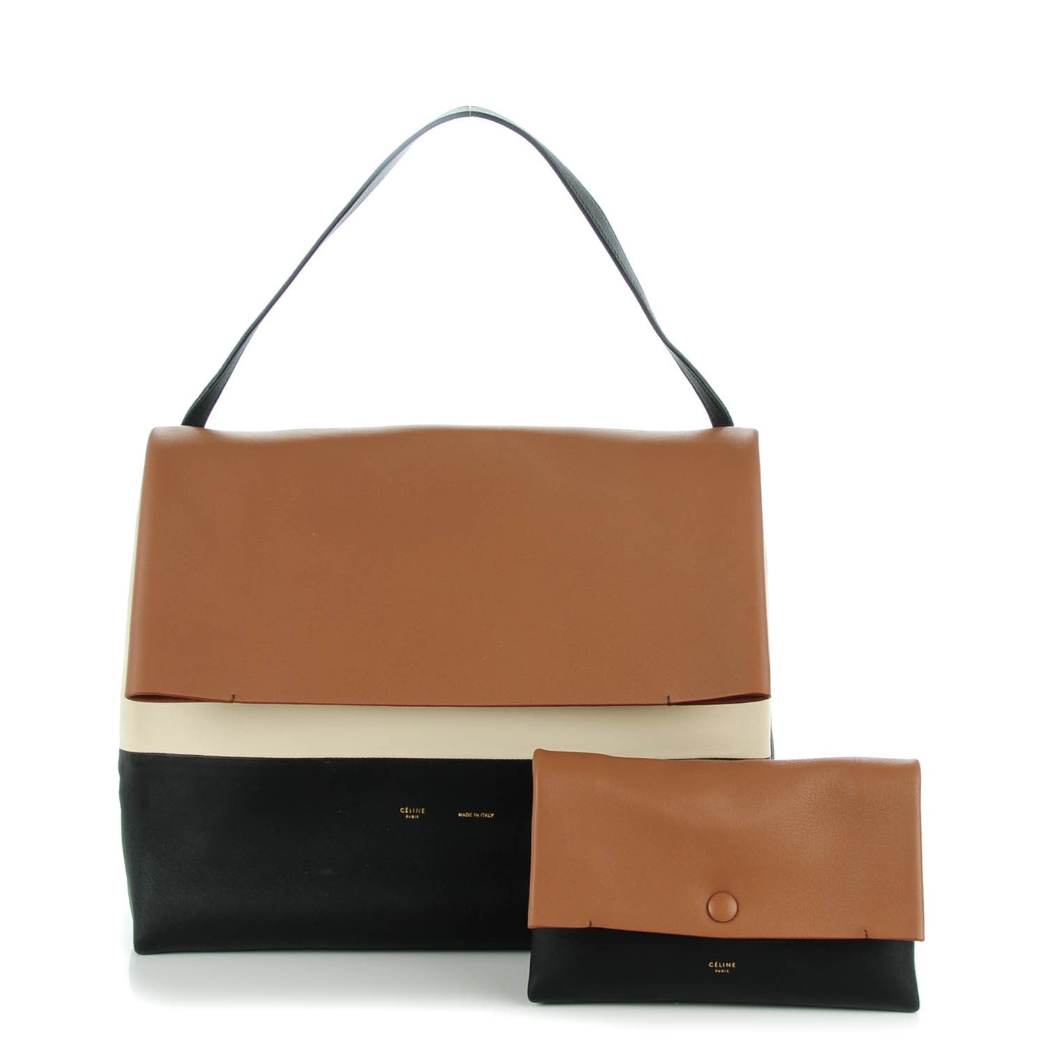 Celine Calfskin All Soft Shoulder Bag Tan 1 of 10