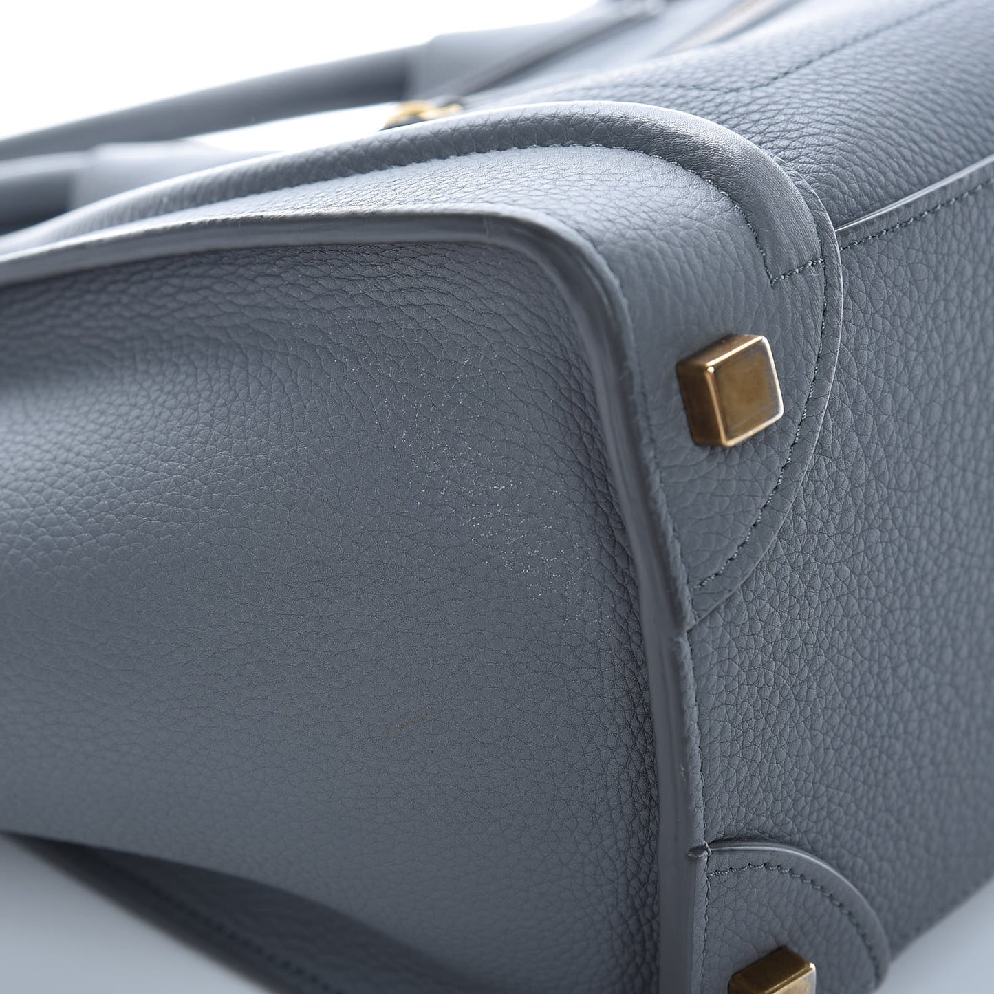 Baby Drummed Calfskin Micro Luggage Kohl