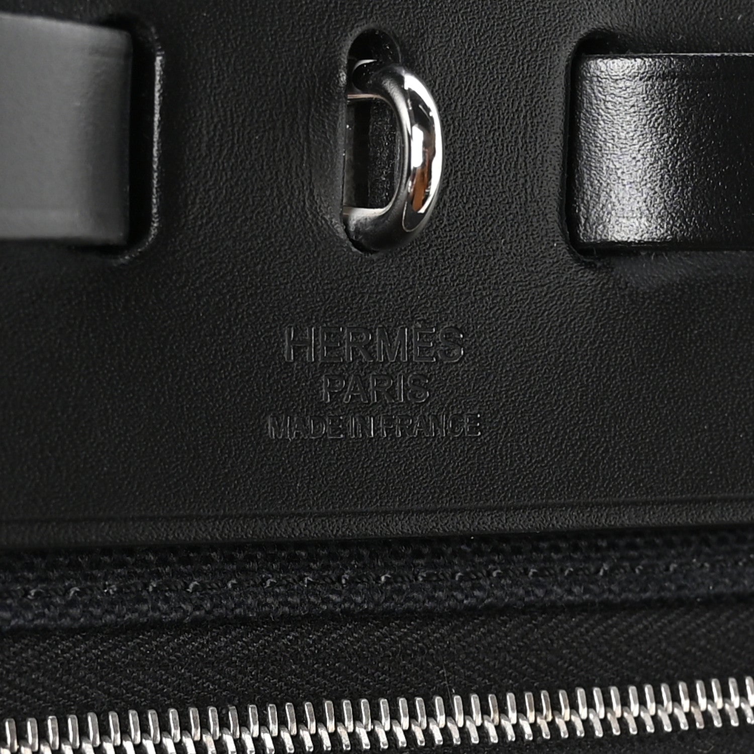 Hermes Military Toile Vache Hunter Herbag Zip PM 31 Black 7 of 11
