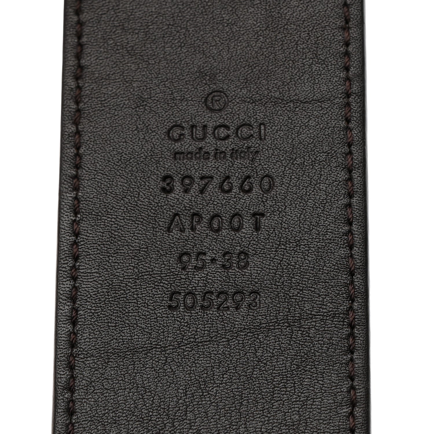 Gucci Calfskin Double G 40mm Belt 95 38 Brown 3 of 5