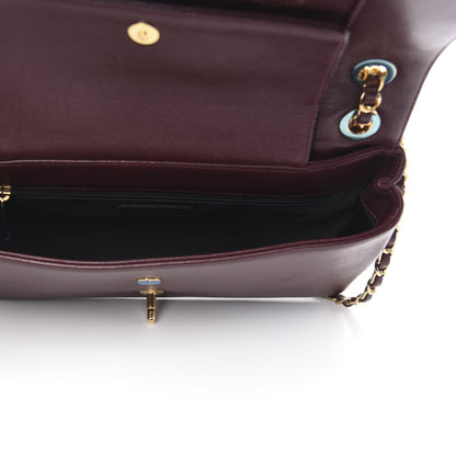 Chanel Sheepskin Quilted Vintage Mademoiselle Flap Dark Red 5 of 14